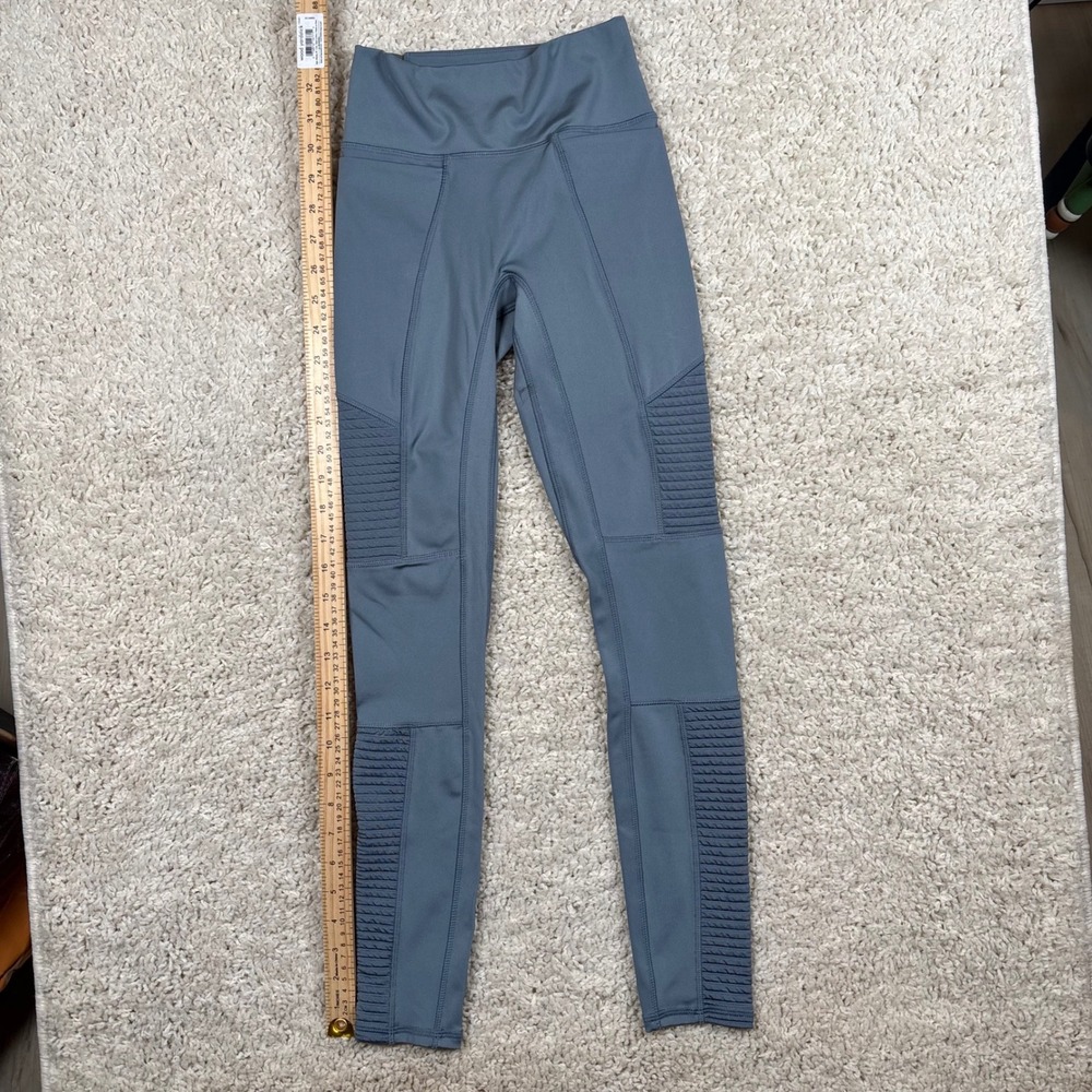 Fabletics High Waisted Moto‎ Leggings Slate Gray XXS Pockets Athletic Workout